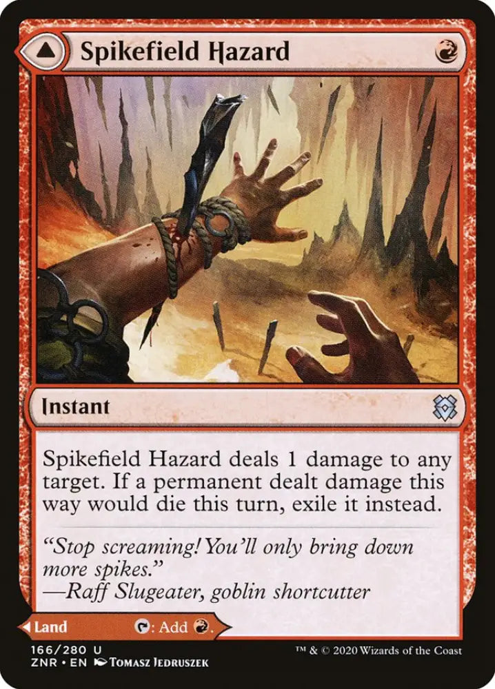 Spikefield Hazard // Spikefield Cave [Zendikar Rising] - MTG Single