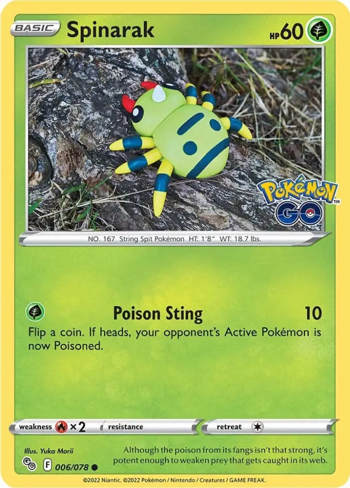 Spinarak (006/078) [Pokémon GO] - Pokemon Single