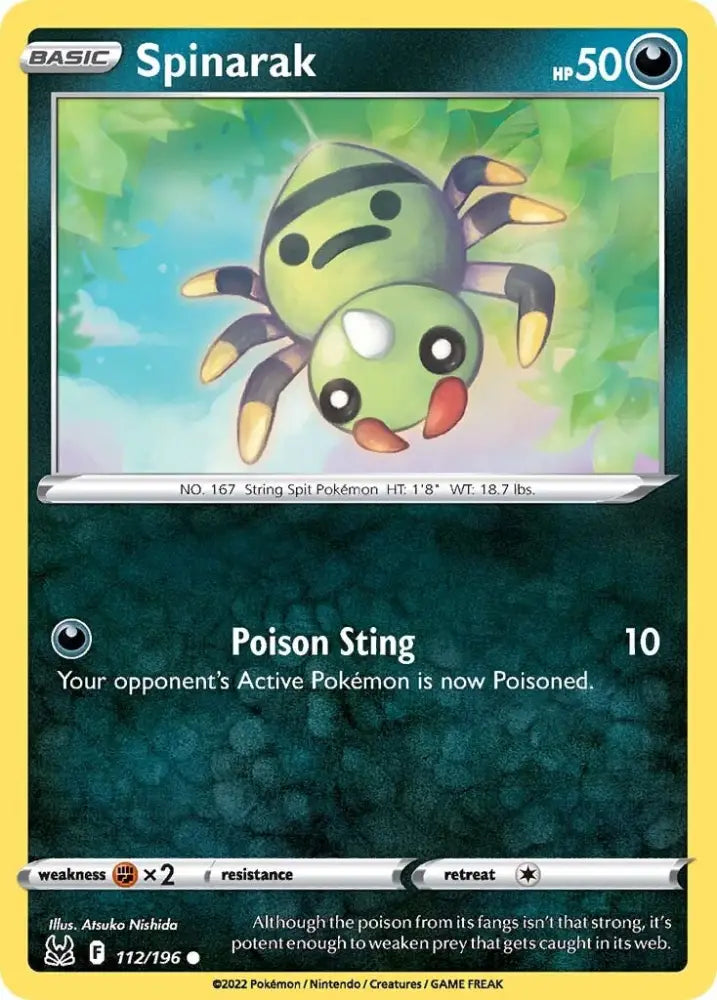 Spinarak (112/196) [Sword & Shield: Lost Origin] - Pokemon Single