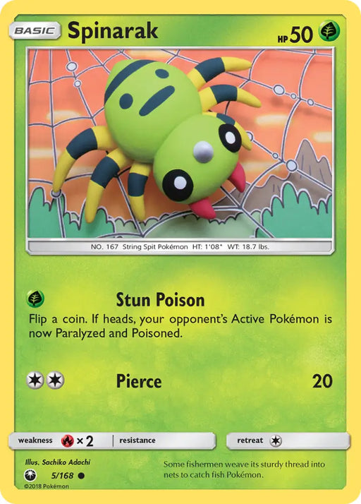 Spinarak (5/168) [Sun & Moon: Celestial Storm] - Pokemon Single