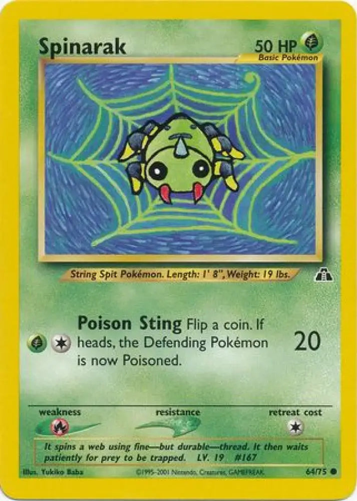 Spinarak (64/75) [Neo Discovery Unlimited] - Pokemon Single
