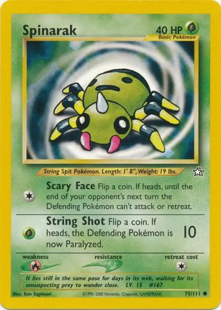 Spinarak (75/111) [Neo Genesis Unlimited] - Pokemon Single