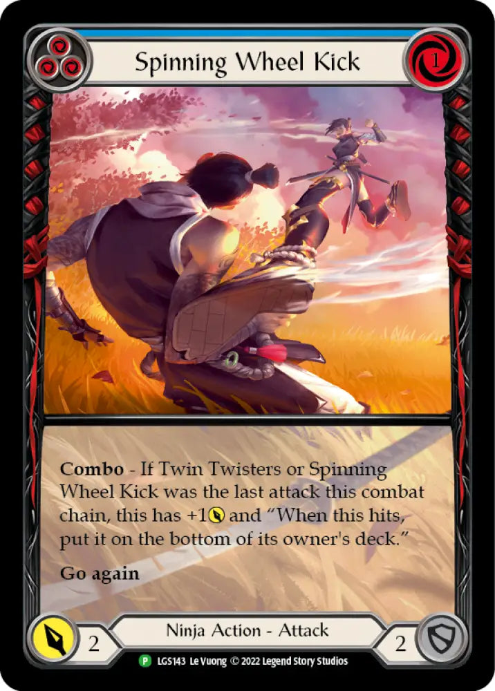 Spinning Wheel Kick (Blue) [LGS143] (Promo) Rainbow Foil - Flesh And Blood Single