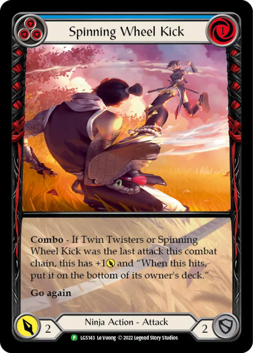 Spinning Wheel Kick (Blue) [LGS143] (Promo) Rainbow Foil - Flesh And Blood Single