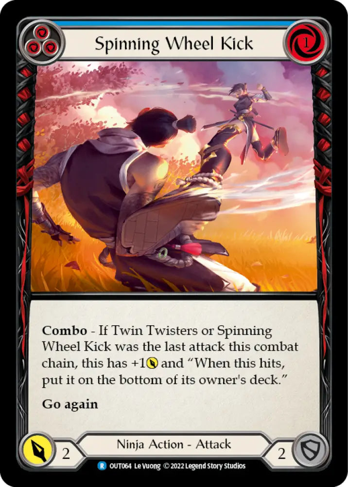 Spinning Wheel Kick (Blue) [Outsiders] Rainbow Foil - Flesh And Blood Single