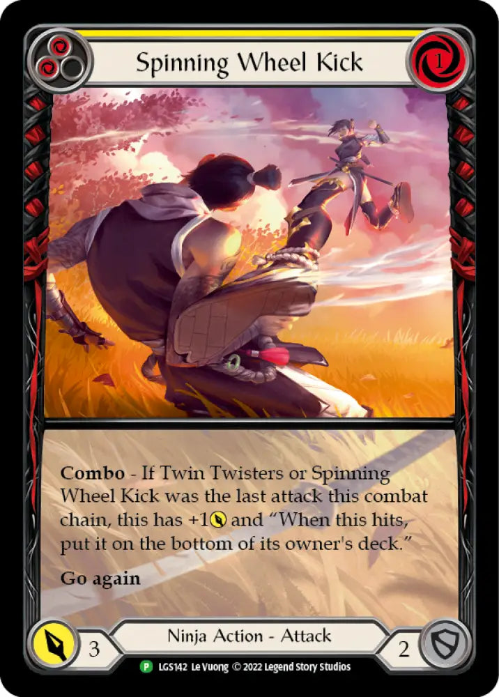Spinning Wheel Kick (Yellow) [LGS142] (Promo) Rainbow Foil - Flesh And Blood Single