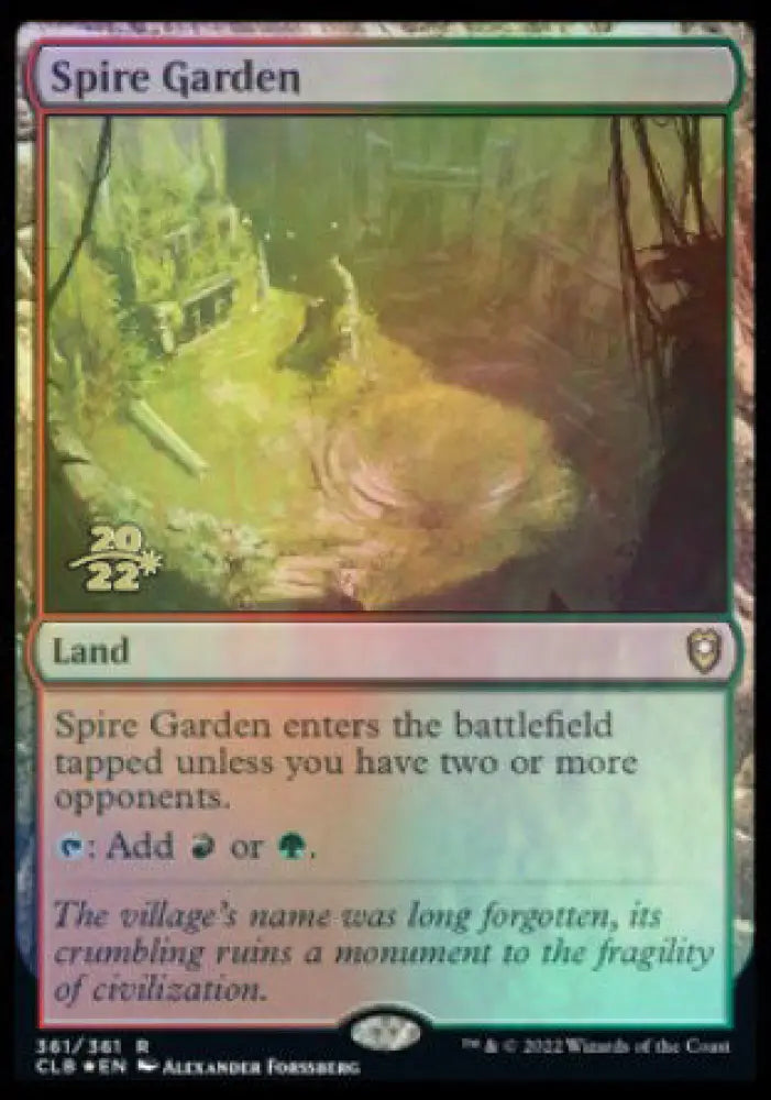 Spire Garden [Commander Legends: Battle for Baldur’s Gate Prerelease Promos] - MTG Single
