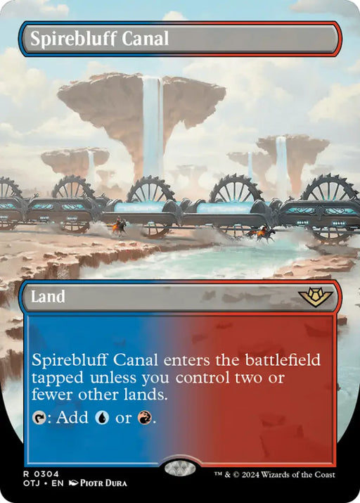 Spirebluff Canal (Borderless) [Outlaws of Thunder Junction] - MTG Single