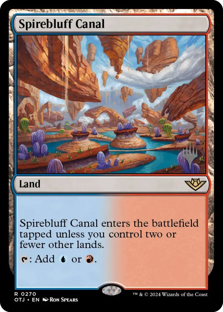 Spirebluff Canal (Promo Pack) [Outlaws of Thunder Junction Promos] - MTG Single