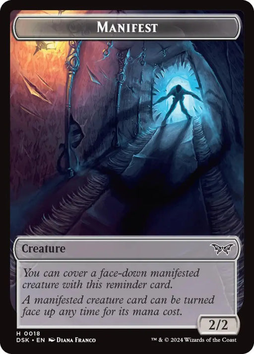 Spirit (0006) // Manifest Double-Sided Token [Duskmourn: House of Horror Tokens] - MTG Single