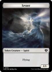 Spirit (0010) // Construct (0042) Double-Sided Token [Commander Masters Tokens] - MTG Single