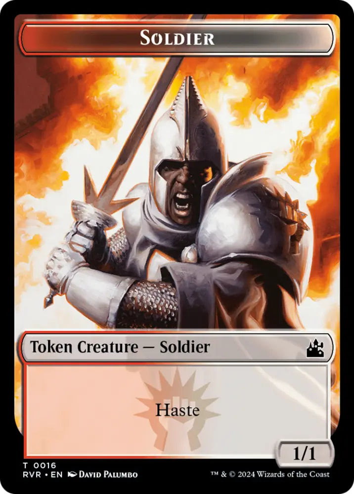 Spirit (0018) // Soldier Double-Sided Token [Ravnica Remastered Tokens] - MTG Single