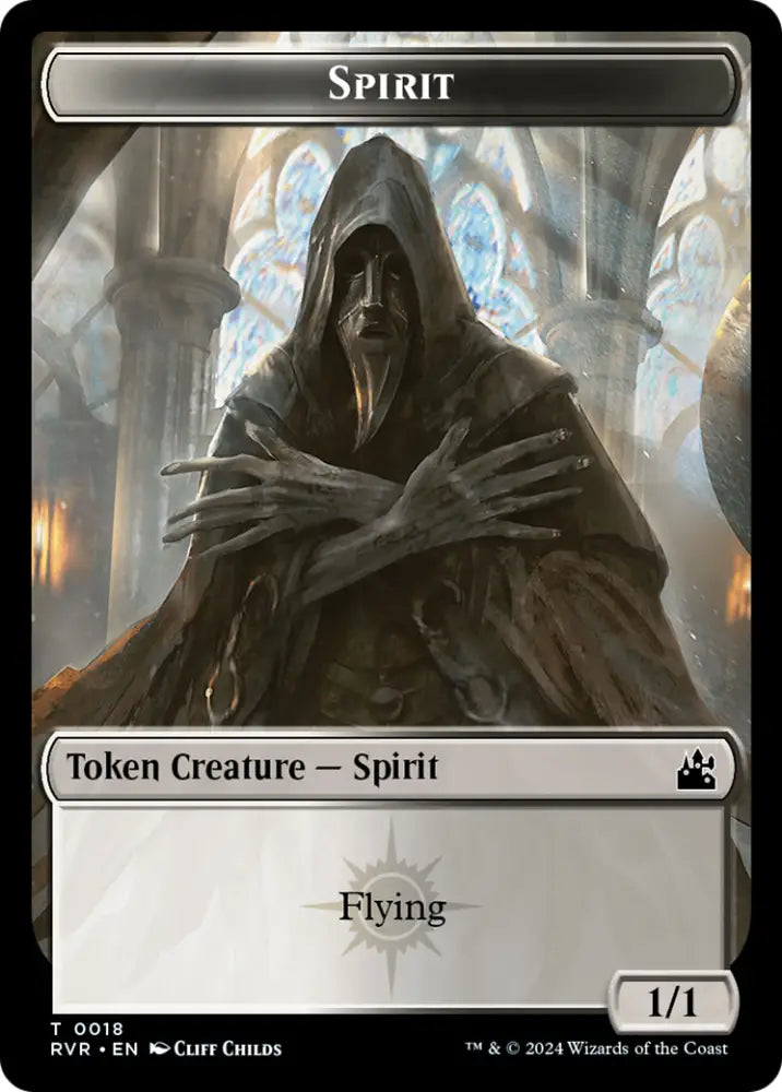 Spirit (0018) // Wurm Double-Sided Token [Ravnica Remastered Tokens] - MTG Single