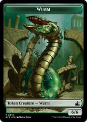 Spirit (0018) // Wurm Double-Sided Token [Ravnica Remastered Tokens] - MTG Single