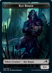 Spirit (002) // Rat Rogue Double-Sided Token [Kamigawa: Neon Dynasty Tokens] - MTG Single