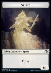 Spirit // Beast (008) Double-Sided Token [Innistrad: Midnight Hunt Tokens] - MTG Single