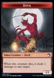 Spirit // Devil Double-Sided Token [Innistrad: Midnight Hunt Tokens] - MTG Single