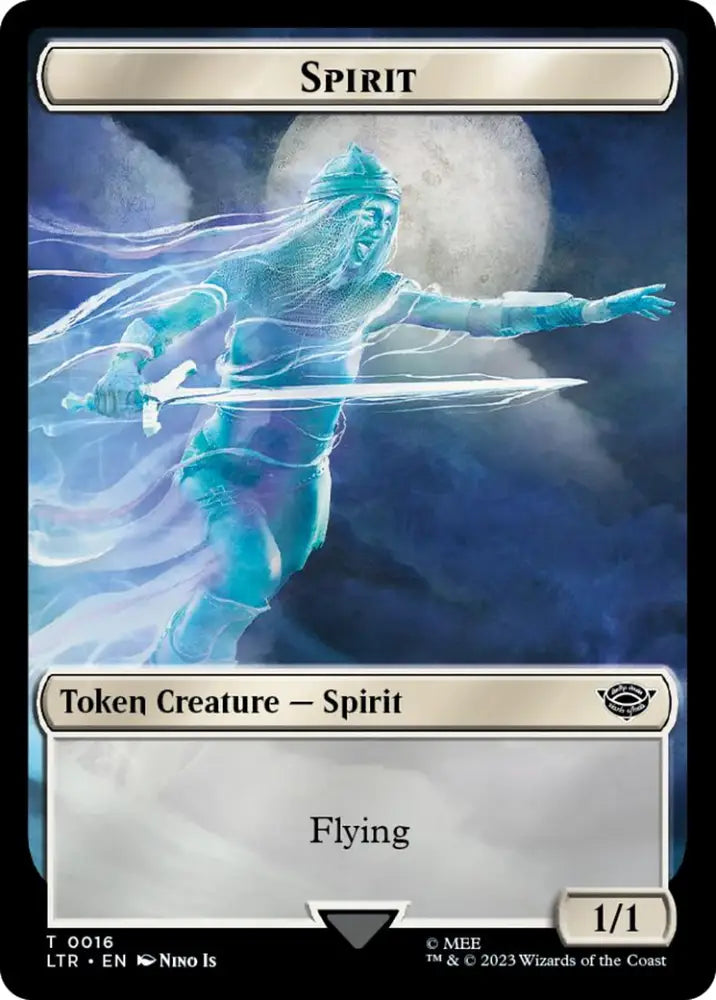 Spirit // Food (0023) Double-Sided Token (Surge Foil) [The Lord of the Rings: Tales of Middle-Earth Tokens] - MTG Single