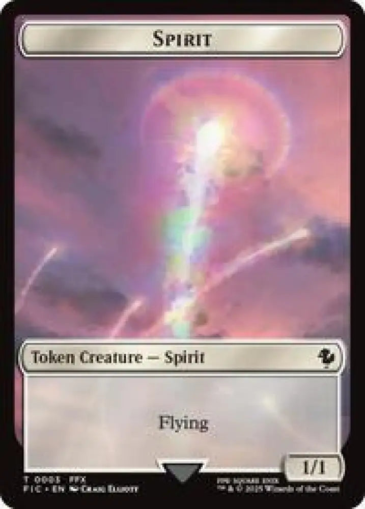 Spirit // Hero (0002) Double-Sided Token (2 // 3) [Final Fantasy Commander]