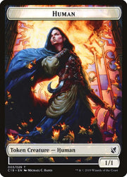 Spirit // Human Double-Sided Token [Commander 2019 Tokens] - MTG Single