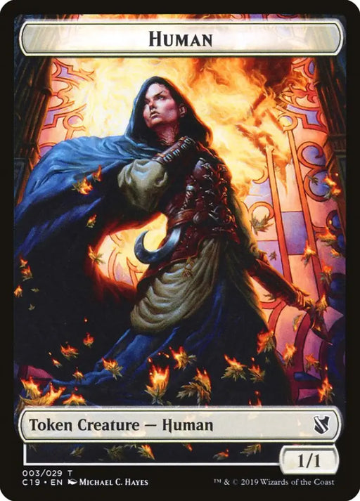 Spirit // Human Double-Sided Token [Commander 2019 Tokens] - MTG Single