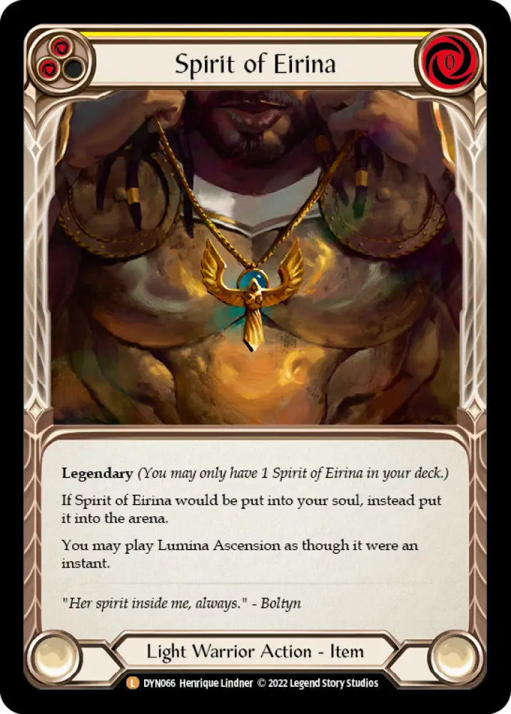 Spirit of Eirina [Dynasty] Cold Foil - Flesh And Blood Single