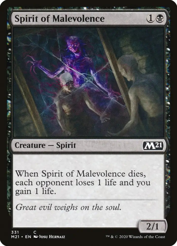 Spirit of Malevolence [Core Set 2021] - MTG Single