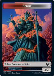 Spirit // Treasure Double-Sided Token [Strixhaven: School of Mages Tokens] - MTG Single