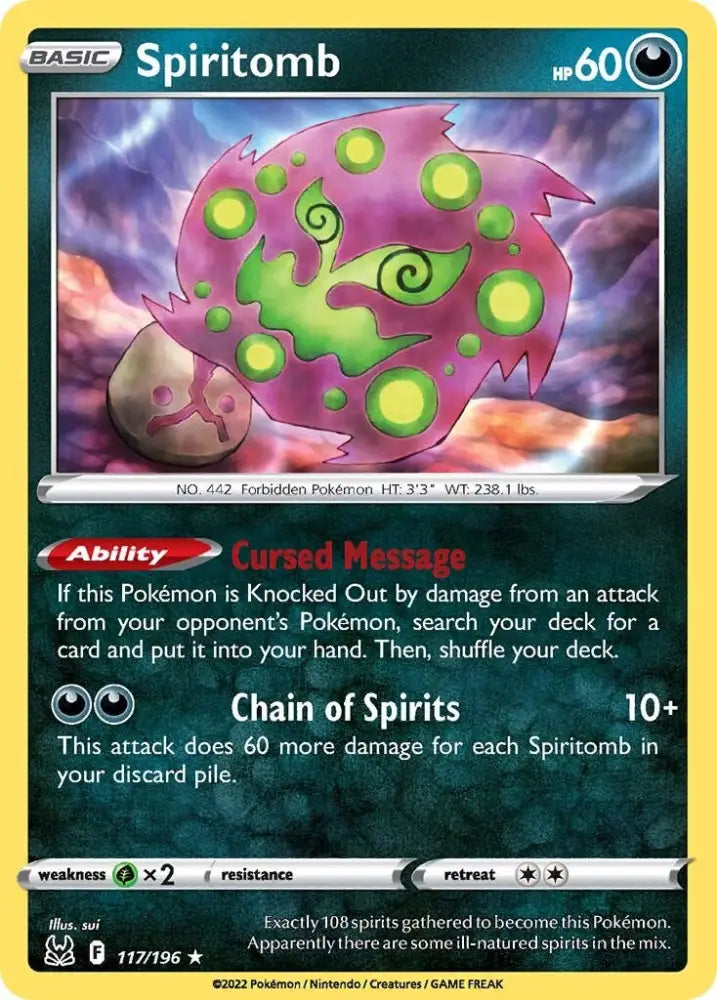 Spiritomb (117/196) [Sword & Shield: Lost Origin] - Pokemon Single