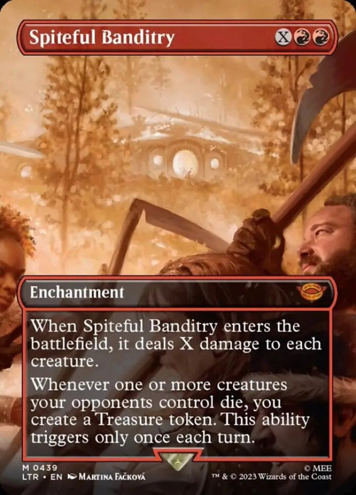 Spiteful Banditry (Borderless Alternate Art) [The Lord of the Rings: Tales of Middle-Earth] - MTG Single