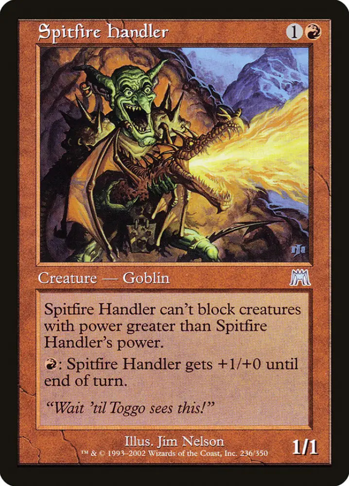Spitfire Handler [Onslaught] - MTG Single