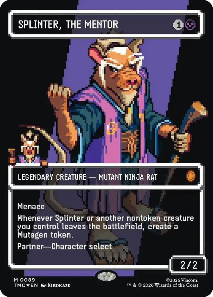 Splinter, the Mentor (0089) (Borderless) (Surge Foil) [Teenage Mutant Ninja Turtles Commander]