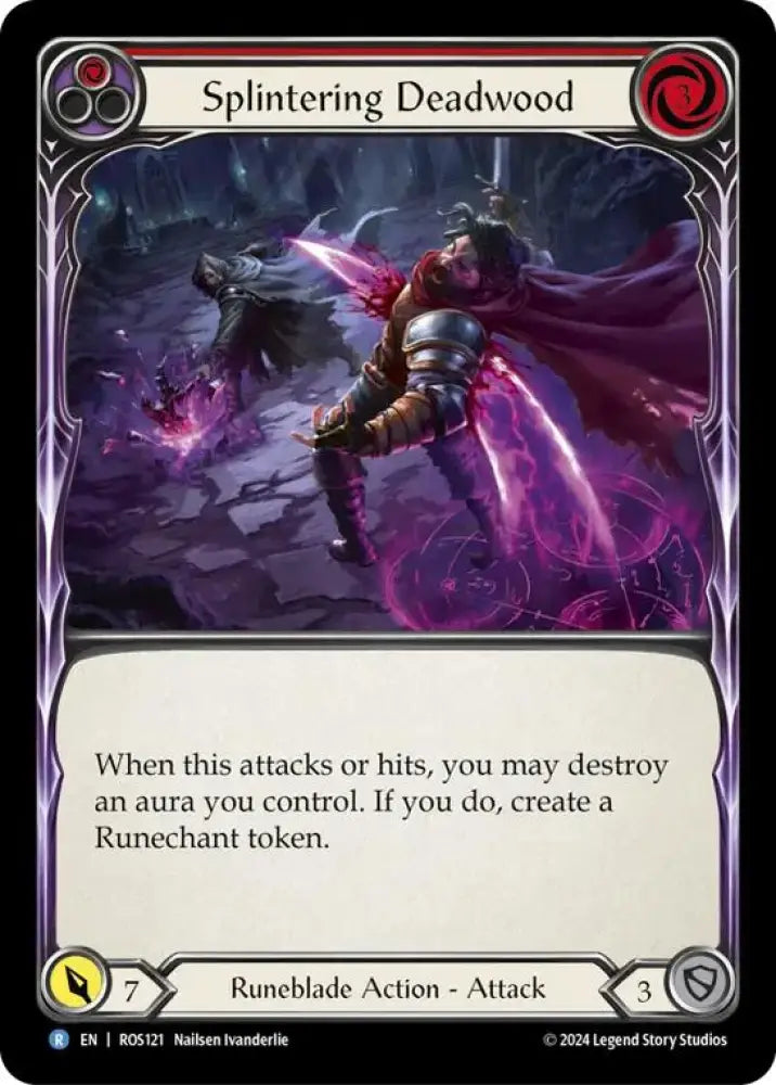 Splintering Deadwood (Red) [Rosetta] Rainbow Foil - Flesh And Blood Single