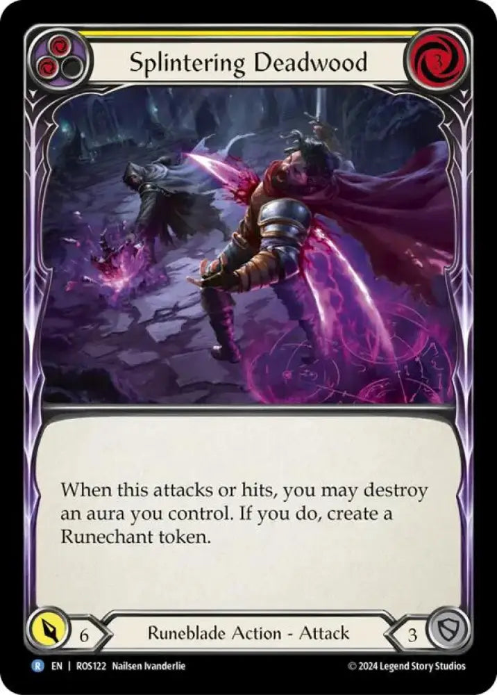 Splintering Deadwood (Yellow) [Rosetta] Rainbow Foil - Flesh And Blood Single