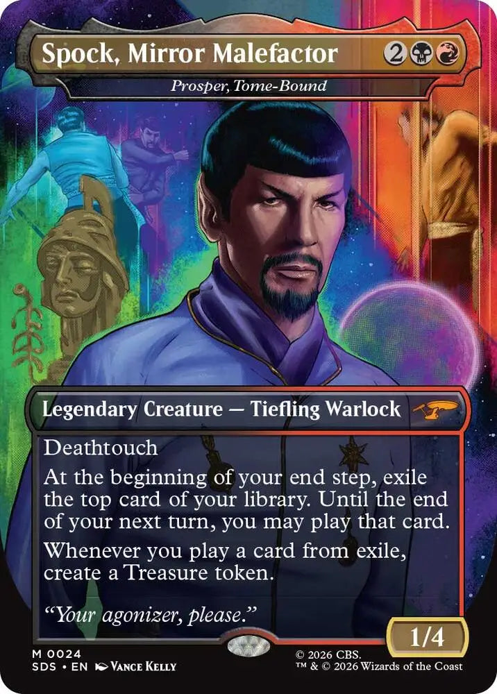 Spock, Mirror Malefactor - Prosper, Tome-Bound (Borderless) (24) [Star Trek: Stardates]