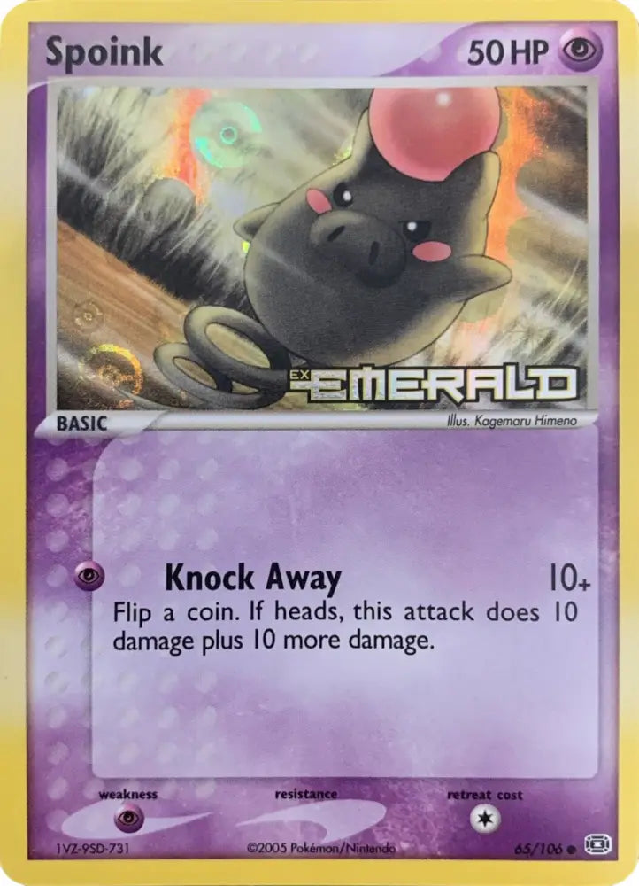 Spoink (65/106) (Stamped) [EX: Emerald] - Pokemon Single