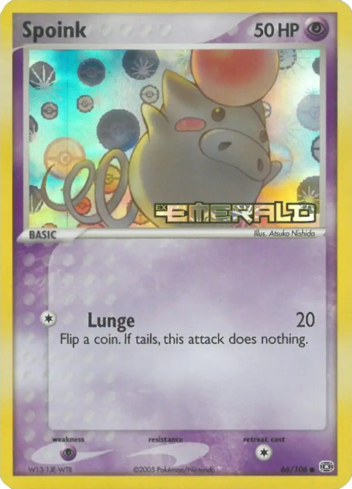 Spoink (66/106) (Stamped) [EX: Emerald] - Pokemon Single