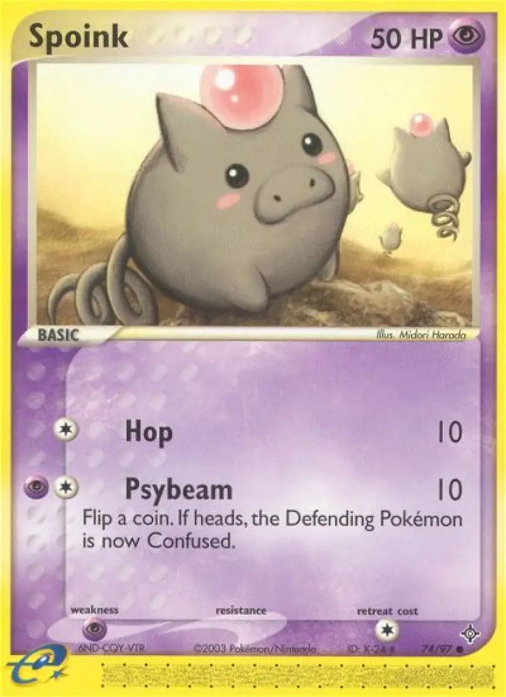 Spoink (74/97) [EX: Dragon] - Pokemon Single