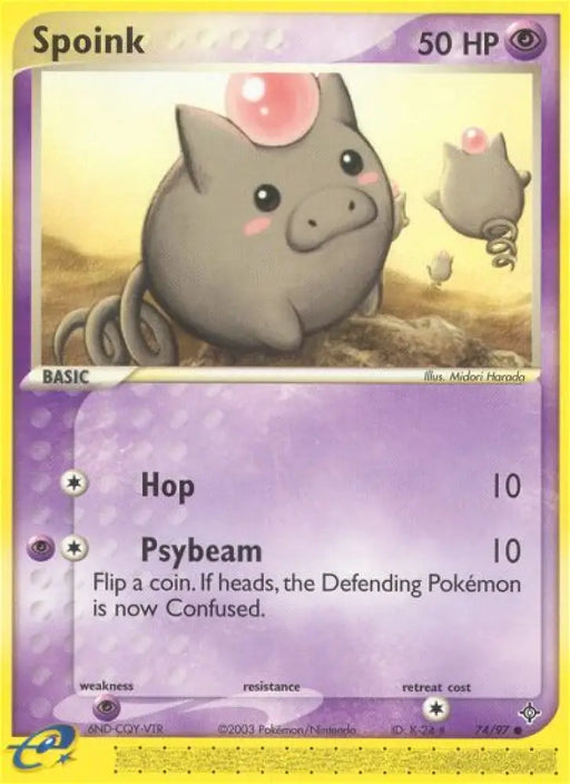 Spoink (74/97) [EX: Dragon] - Pokemon Single