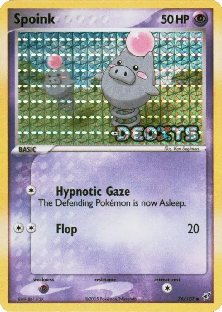 Spoink (76/107) (Stamped) [EX: Deoxys] - Pokemon Single