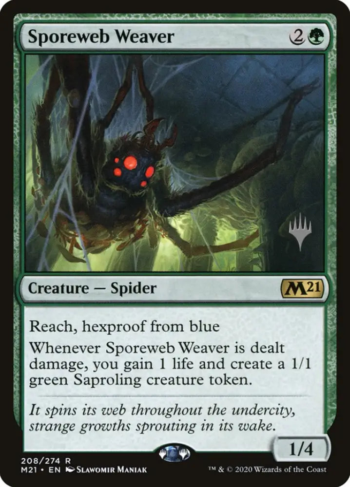 Sporeweb Weaver (Promo Pack) [Core Set 2021 Promos] - MTG Single