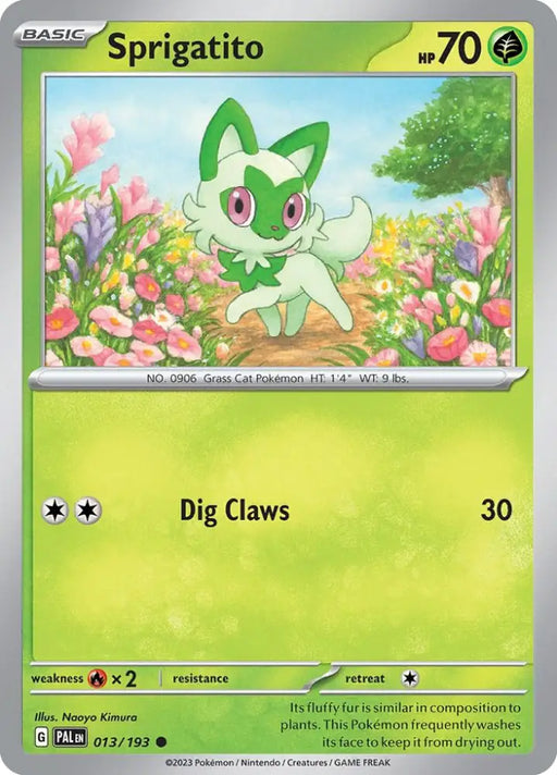 Sprigatito (013/193) (Theme Deck Exclusive) [Scarlet & Violet: Paldea Evolved] - Pokemon Single