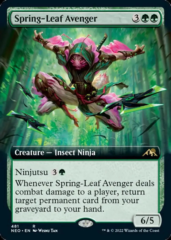 Spring-Leaf Avenger (Extended Art) [Kamigawa: Neon Dynasty] - MTG Single
