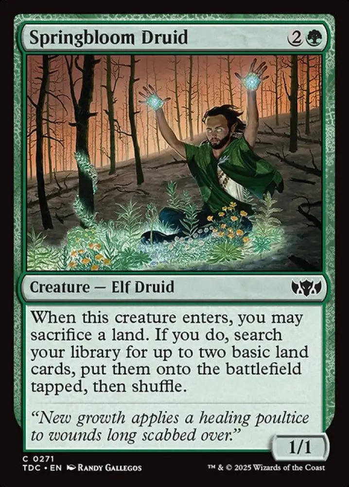 Springbloom Druid (271) [Tarkir: Dragonstorm Commander]