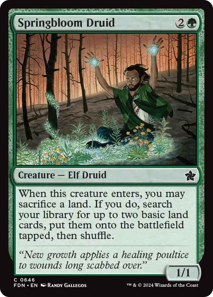Springbloom Druid [Foundations] - MTG Single