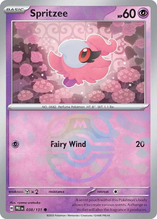Spritzee (038/131) (Master Ball Pattern) [Scarlet & Violet: Prismatic Evolutions] - Pokemon Single