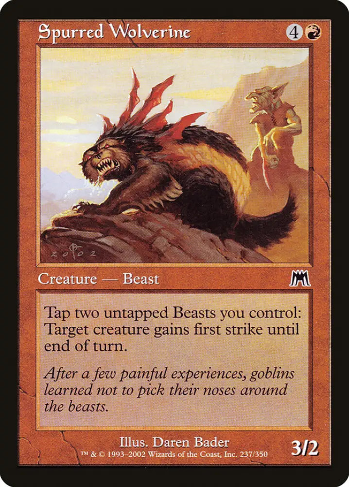 Spurred Wolverine [Onslaught] - MTG Single