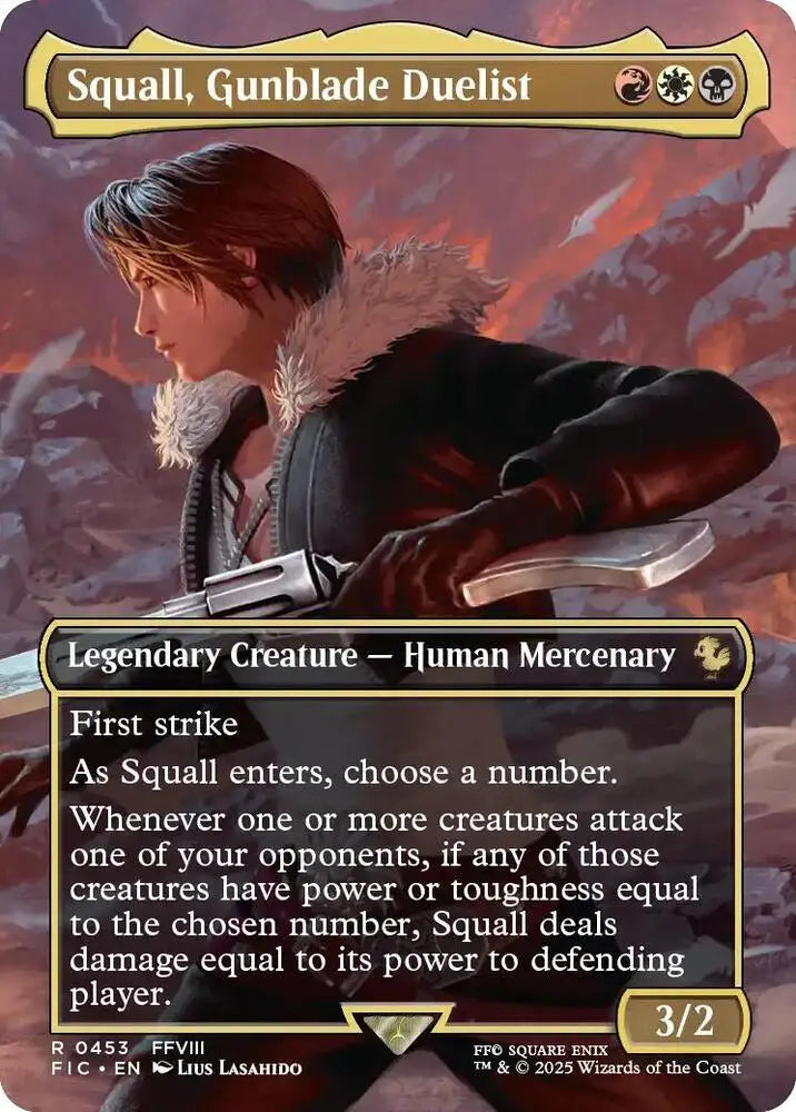Squall, Gunblade Duelist (Borderless) (453) [Final Fantasy Commander]