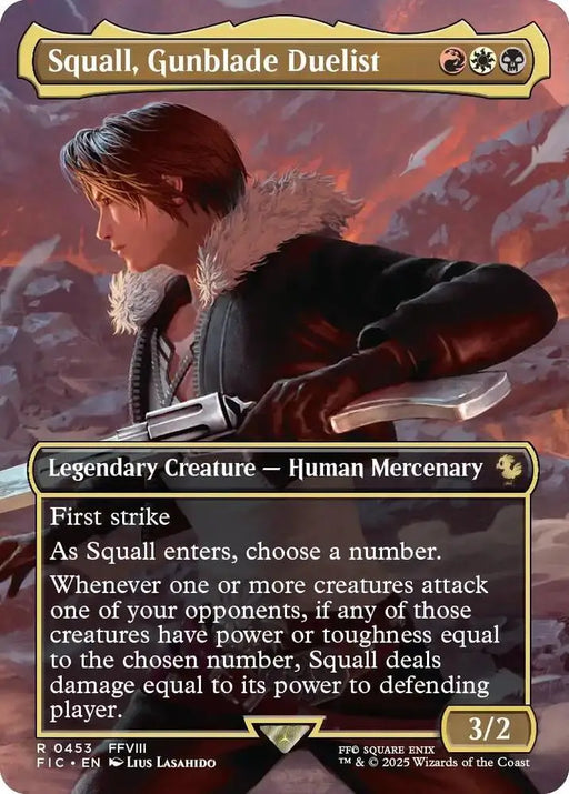 Squall, Gunblade Duelist (Borderless) (453) [Final Fantasy Commander]