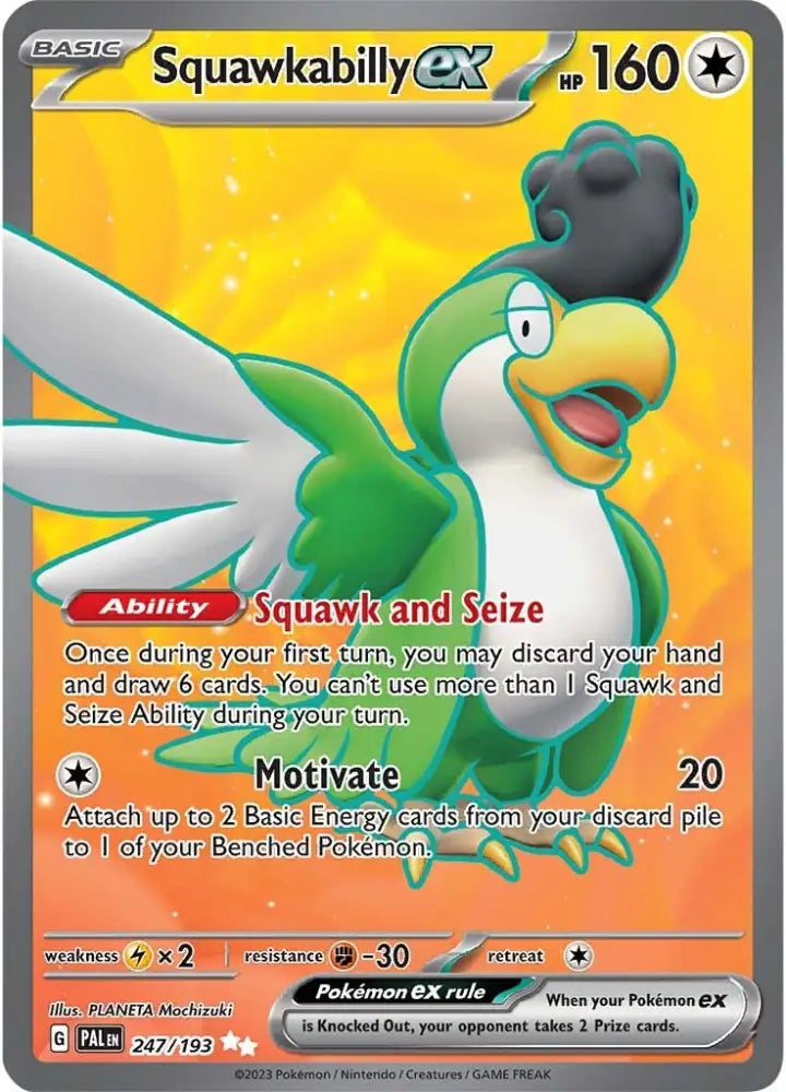 Squawkabilly ex (247/193) [Scarlet & Violet: Paldea Evolved] - Pokemon Single